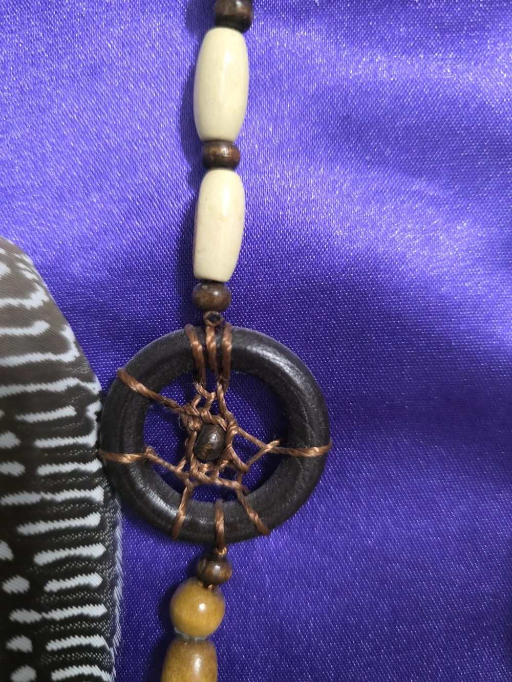 Handcrafted Brown Feather Crescent Dreamcatcher Wall Decor